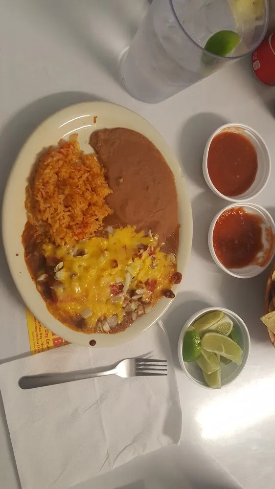 Enchiladas Rice and Beans