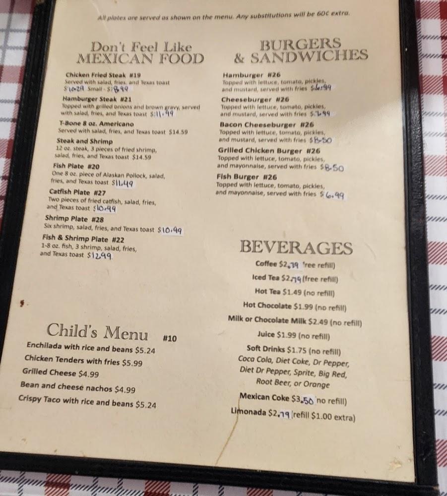 Olivia's Mexican Restaurant Menu image 2